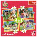 Puzzle - "4w1 (12, 15, 20, 24)" - Cocomelon, Poznaj bohaterów Trefl 34647 Trefl Puzzle