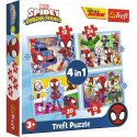 Puzzle - "4w1 (12, 15, 20, 24)" - Ekipa Spiday"a 34611 Trefl Puzzle