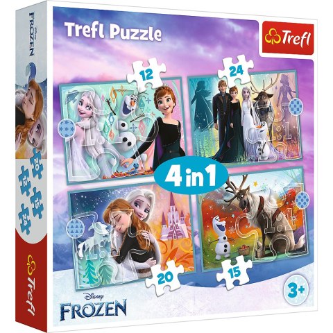Puzzle - 4w1 (12, 15, 20, 24) - Niezwykły świat Frozen - Trefl 34381 Trefl Puzzle Puzzle - 4w1 (12, 15, 20, 24) - Niezwykły świat Frozen - Trefl 34381 Trefl Puzzle