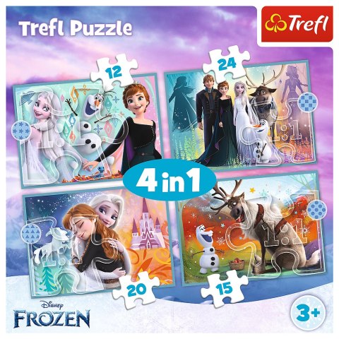 Puzzle - 4w1 (12, 15, 20, 24) - Niezwykły świat Frozen - Trefl 34381 Trefl Puzzle Puzzle - 4w1 (12, 15, 20, 24) - Niezwykły świat Frozen - Trefl 34381 Trefl Puzzle