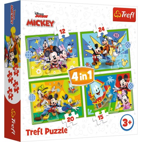 Puzzle - "4w1 (12, 15, 20, 24)" - Wśród przyjaciół Myszka Miki Trefl 34616 Trefl Puzzle Puzzle - "4w1 (12, 15, 20, 24)" - Wśród przyjaciół Myszka Miki Trefl 34616 Trefl Puzzle