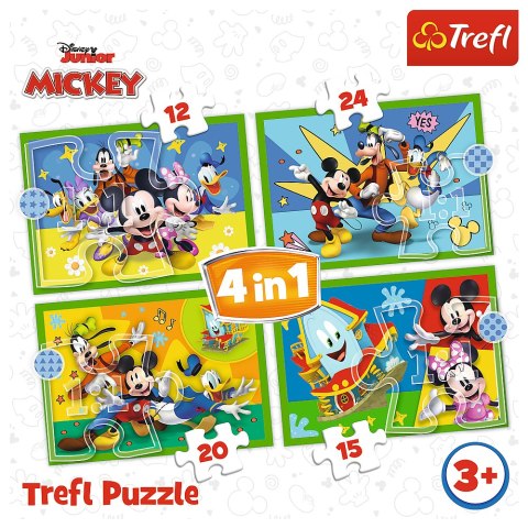 Puzzle - "4w1 (12, 15, 20, 24)" - Wśród przyjaciół Myszka Miki Trefl 34616 Trefl Puzzle Puzzle - "4w1 (12, 15, 20, 24)" - Wśród przyjaciół Myszka Miki Trefl 34616 Trefl Puzzle