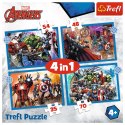 Puzzle - "4w1" - Odważni Avengersi Trefl 34386 Trefl Puzzle