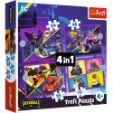 Puzzle - 4w1 - Poznaj Batwheels - Warner Batwheels 34658 Trefl Puzzle