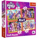 Puzzle - 4w1 - Poznaj kucyki Pony My Little Pony Trefl 34624 Trefl Puzzle