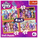 Puzzle - 4w1 - Poznaj kucyki Pony My Little Pony Trefl 34624 Trefl Puzzle