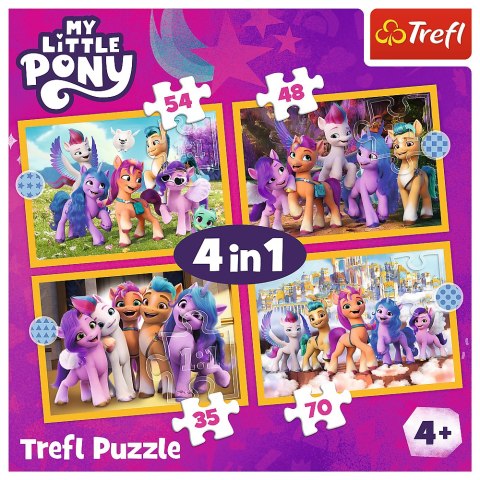 Puzzle - 4w1 - Poznaj kucyki Pony My Little Pony Trefl 34624 Trefl Puzzle Puzzle - 4w1 - Poznaj kucyki Pony My Little Pony Trefl 34624 Trefl Puzzle