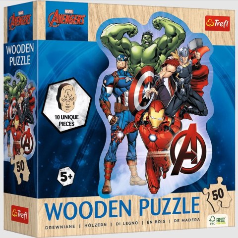 Puzzle - "50 Puzzle Drewniane Konturowe" - Przygody Avengers Trefl 20256 Trefl Puzzle Puzzle - "50 Puzzle Drewniane Konturowe" - Przygody Avengers Trefl 20256 Trefl Puzzle