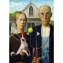 Puzzle - 500 - American Gothic: Psia Edycja Trefl 37526 Trefl Puzzle