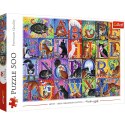 Puzzle - 500 - Koci alfabet Trefl 37527 Trefl Puzzle