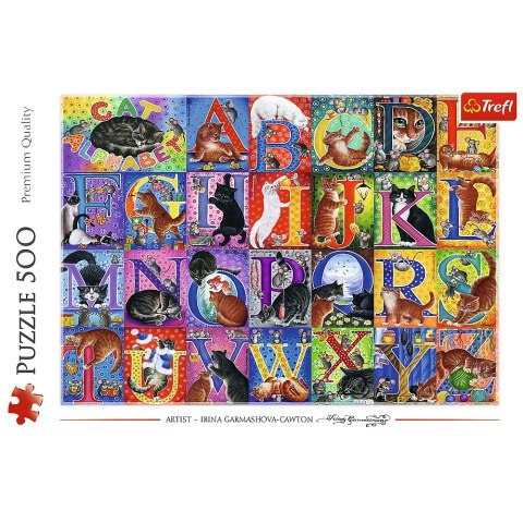 Puzzle - 500 - Koci alfabet Trefl 37527 Trefl Puzzle Puzzle - 500 - Koci alfabet Trefl 37527 Trefl Puzzle