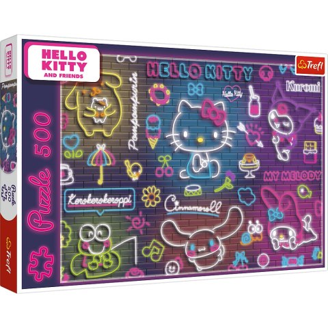 Puzzle - 500 - Neon Hello Kitty Trefl 37523 Trefl Puzzle Puzzle - 500 - Neon Hello Kitty Trefl 37523 Trefl Puzzle