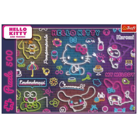 Puzzle - 500 - Neon Hello Kitty Trefl 37523 Trefl Puzzle Puzzle - 500 - Neon Hello Kitty Trefl 37523 Trefl Puzzle