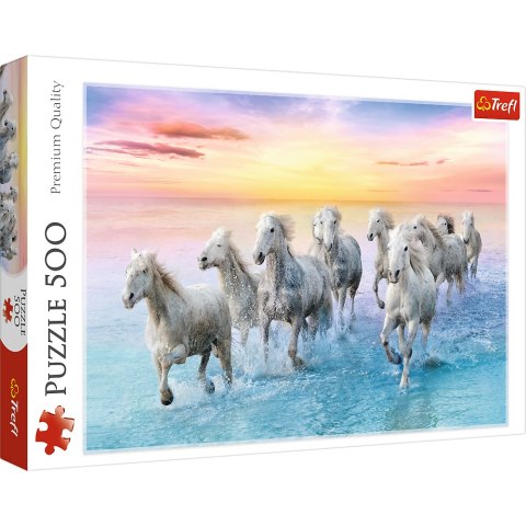 Puzzle 500 el. Białe konie w galopie Trefl 37289 Trefl Puzzle Puzzle 500 el. Białe konie w galopie Trefl 37289 Trefl Puzzle