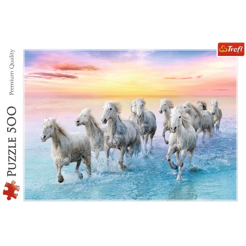 Puzzle 500 el. Białe konie w galopie Trefl 37289 Trefl Puzzle Puzzle 500 el. Białe konie w galopie Trefl 37289 Trefl Puzzle
