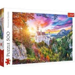 Puzzle 500 el. Widok na zamek Neuschwanstein, Niemcy Trefl 37427 Trefl Puzzle