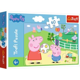 Puzzle - 60 - Zabawy w gronie przyjaciół - Peppa Pig 17356 Trefl Puzzle