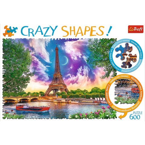 Puzzle - 600 Crazy Shapes - Niebo nad Paryżem 11115 Trefl Puzzle Puzzle - 600 Crazy Shapes - Niebo nad Paryżem 11115 Trefl Puzzle