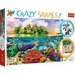 Puzzle - 600 Crazy Shapes - Tropikalna wyspa 11113 Trefl Puzzle