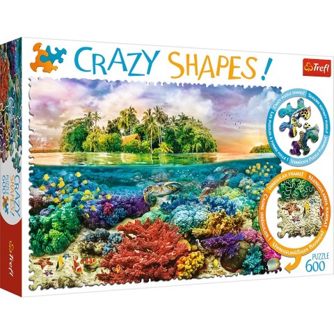 Puzzle - 600 Crazy Shapes - Tropikalna wyspa 11113 Trefl Puzzle Puzzle - 600 Crazy Shapes - Tropikalna wyspa 11113 Trefl Puzzle