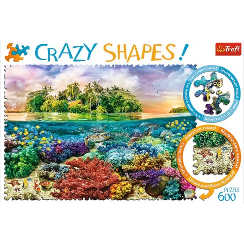 Puzzle - 600 Crazy Shapes - Tropikalna wyspa 11113 Trefl Puzzle Puzzle - 600 Crazy Shapes - Tropikalna wyspa 11113 Trefl Puzzle