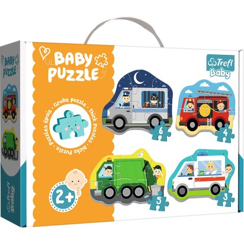 Puzzle - Baby Classic - Pojazdy i zawody / Trefl Baby 36071 Trefl Puzzle Puzzle - Baby Classic - Pojazdy i zawody / Trefl Baby 36071 Trefl Puzzle