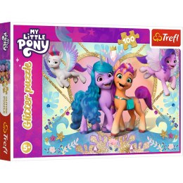 Puzzle Glitter 100 el. My Little Pony Błyszczące kucyki Trefl 14831 Trefl Puzzle
