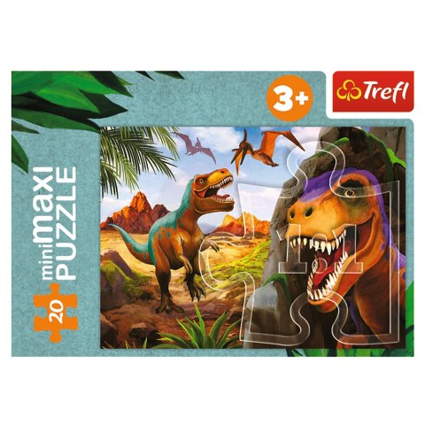 Puzzle - miniMaxi - Poznaj świat dinozaurów - Trefl 56036 Trefl Puzzle Puzzle - miniMaxi - Poznaj świat dinozaurów - Trefl 56036 Trefl Puzzle