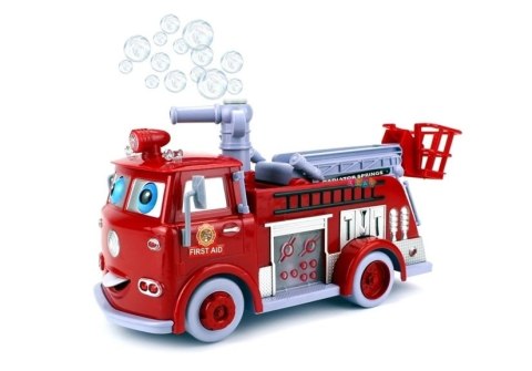 Auto Straż Pożarna Bańki Mydlane Jeździ Gra LEAN Toys Auto Straż Pożarna Bańki Mydlane Jeździ Gra LEAN Toys