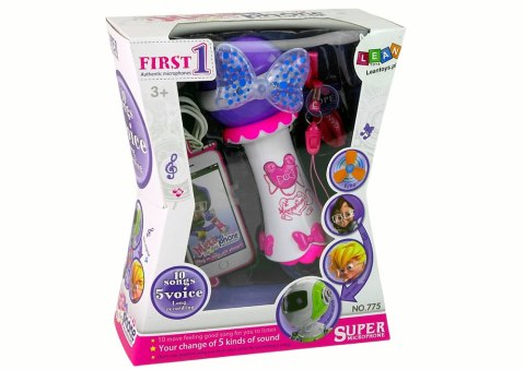 Bajkowy Mikrofon Dla Dzieci Karaoke MP3 Kokardka Głośnik LEAN Toys Bajkowy Mikrofon Dla Dzieci Karaoke MP3 Kokardka Głośnik LEAN Toys