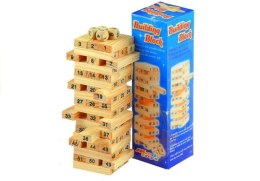 Drewniana Układanka Wieża Liczby Zręczność LEAN Toys