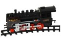 Duża Kolejka Elektryczna Wagony Świeci Gra 650 cm LEAN Toys