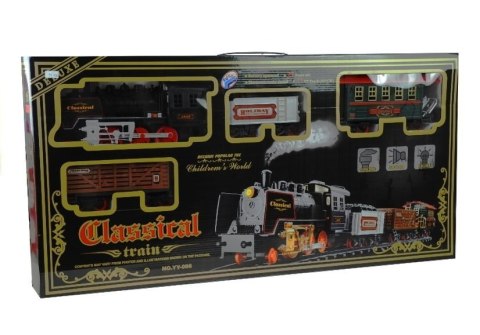 Duża Kolejka Elektryczna Wagony Świeci Gra 650 cm LEAN Toys Duża Kolejka Elektryczna Wagony Świeci Gra 650 cm LEAN Toys