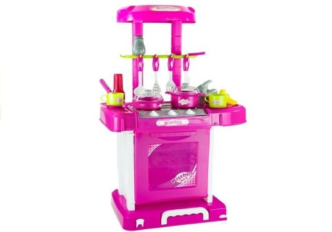 Duża Kuchnia 2w1 Światło Dźwięk Składana Walizka LEAN Toys Duża Kuchnia 2w1 Światło Dźwięk Składana Walizka LEAN Toys