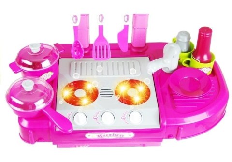 Duża Kuchnia 2w1 Światło Dźwięk Składana Walizka LEAN Toys Duża Kuchnia 2w1 Światło Dźwięk Składana Walizka LEAN Toys