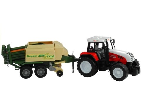 Duży Traktor z Przyczepą Maszyna Rolnicza 65 cm LEAN Toys Duży Traktor z Przyczepą Maszyna Rolnicza 65 cm LEAN Toys