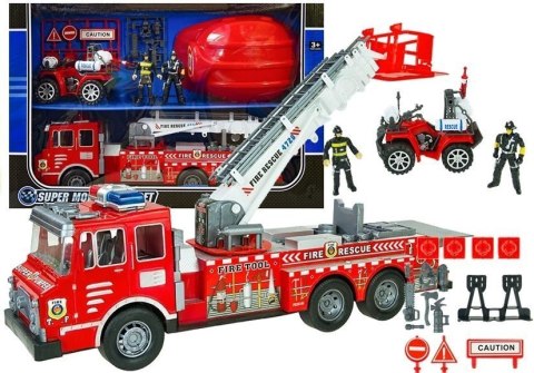 Duży Zestaw Straz Pożarna Kask Quad Strażacki LEAN Toys Duży Zestaw Straz Pożarna Kask Quad Strażacki LEAN Toys