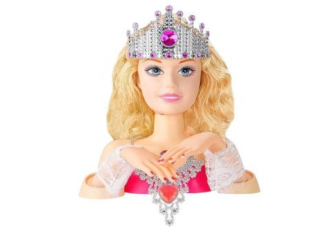 Głowa Lalki do Stylizacji z Koroną + Akcesoria LEAN Toys Głowa Lalki do Stylizacji z Koroną + Akcesoria LEAN Toys