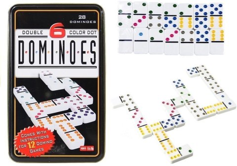 Gra Logiczna Domino Metalowe Opakowanie 28 Elementów LEAN Toys Gra Logiczna Domino Metalowe Opakowanie 28 Elementów LEAN Toys