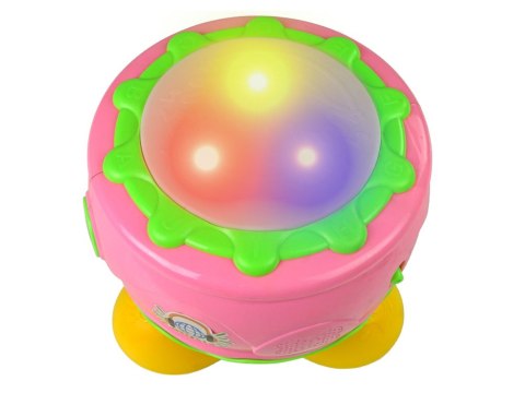 Interaktywny Grający Bębenek dla Malucha Różowy LEAN Toys Interaktywny Grający Bębenek dla Malucha Różowy LEAN Toys