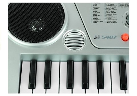Keyboard MQ5407 Organy 54 Klawisze LCD Ładowarka LEAN Toys Keyboard MQ5407 Organy 54 Klawisze LCD Ładowarka LEAN Toys