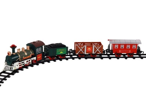 Kolejka Elektryczna Lokomotywa 3 Wagony Dźwięki Światła LEAN Toys Kolejka Elektryczna Lokomotywa 3 Wagony Dźwięki Światła LEAN Toys