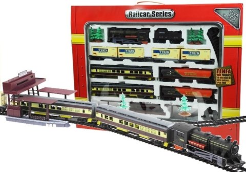 Kolejka FENFA Gigant 7 Wagonów Światło 10m LEAN Toys Kolejka FENFA Gigant 7 Wagonów Światło 10m LEAN Toys