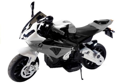 Motocykl Motor na akumulator BMW S1000RR Srebrny LEAN CARS Motocykl Motor na akumulator BMW S1000RR Srebrny LEAN CARS