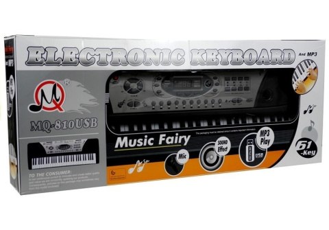 Organy Keyboard + Mikrofon Zasilacz MQ-810 MP3 LEAN Toys Organy Keyboard + Mikrofon Zasilacz MQ-810 MP3 LEAN Toys