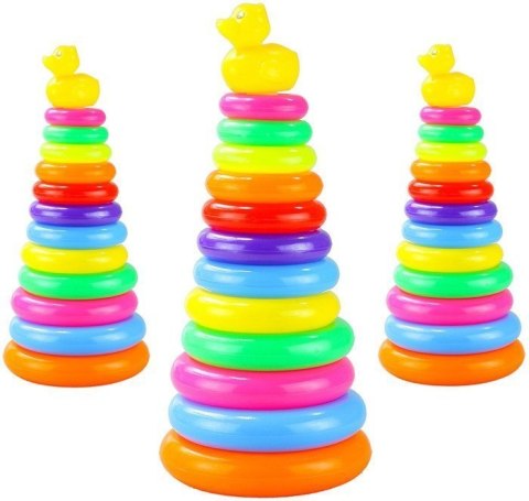 Piramidka z kółek Piramida 40cm Wysoka Układanka LEAN Toys Piramidka z kółek Piramida 40cm Wysoka Układanka LEAN Toys