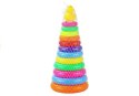 Piramidka z kółek Piramida 40cm Wysoka Układanka LEAN Toys