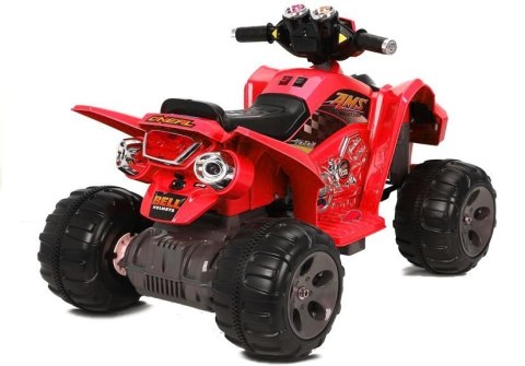 Quad na Akumulator Duże Koła Czerwony LEAN CARS Quad na Akumulator Duże Koła Czerwony LEAN CARS