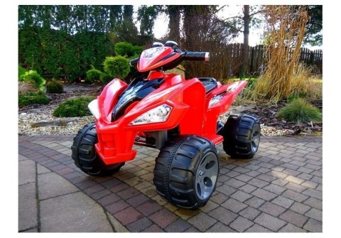 Quad na Akumulator Duże Koła Czerwony LEAN CARS Quad na Akumulator Duże Koła Czerwony LEAN CARS