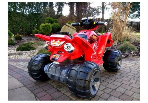 Quad na Akumulator Duże Koła Czerwony LEAN CARS Quad na Akumulator Duże Koła Czerwony LEAN CARS